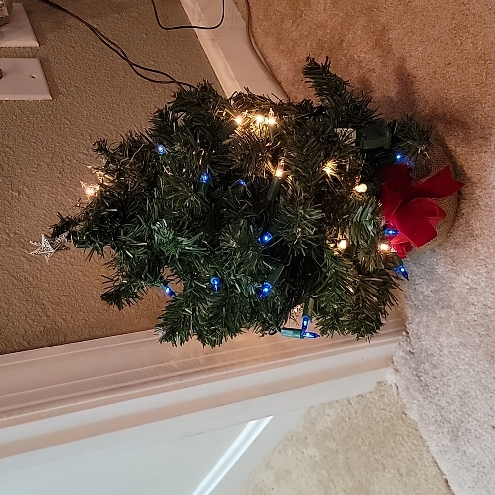 Holiday Mini 18" Tree with Blue & White Lights